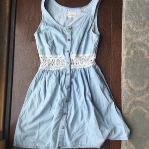 Pins & Needles chambray and lace dress